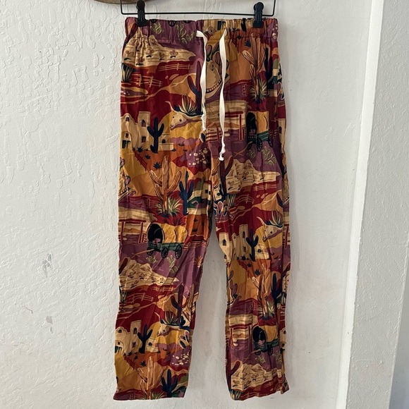 Original Cowboy Pajamas Sleep Pants Western Drawstring Small Made in Texas - Picture 1 of 5